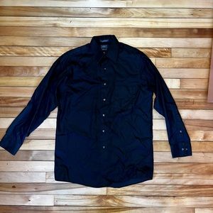 Men’s black button down dress shirt